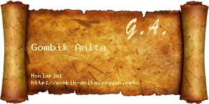 Gombik Anita névjegykártya